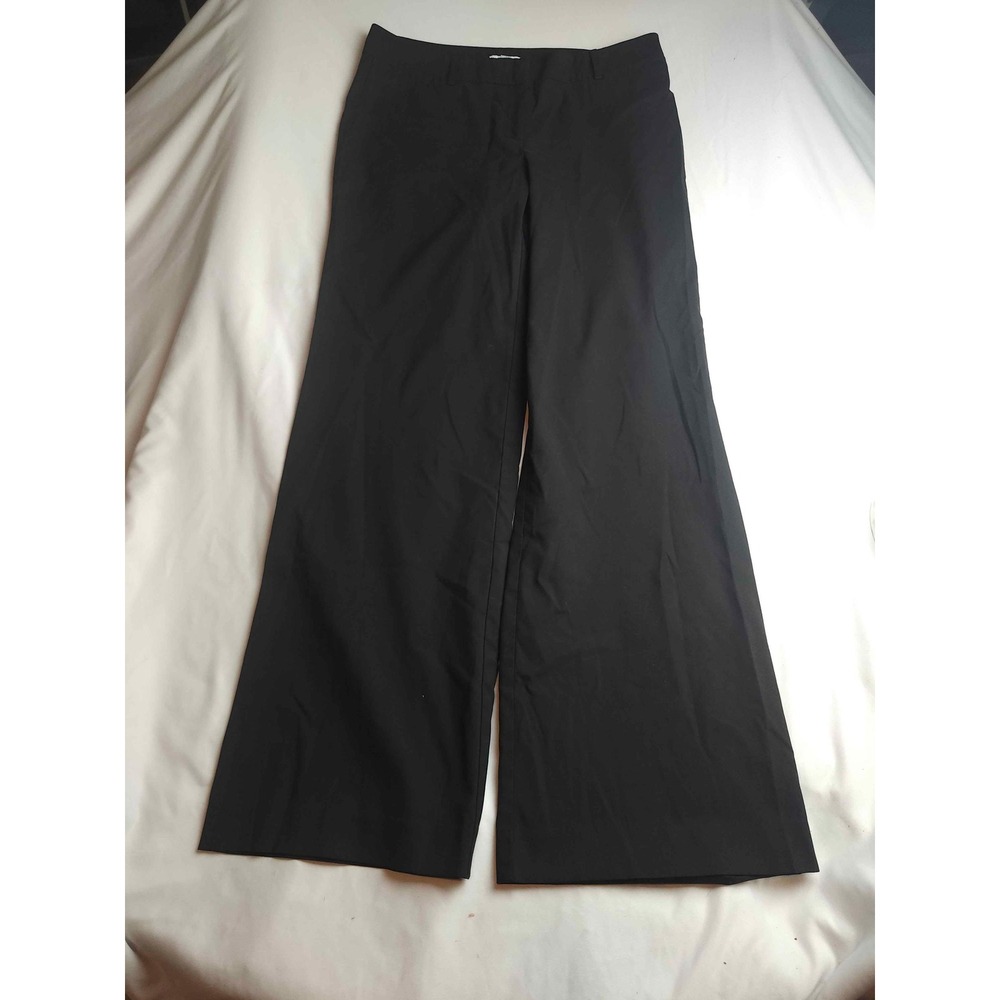 New York & Company Stretch Black Wide Leg Dress Pants Trousers Size 8 Womens